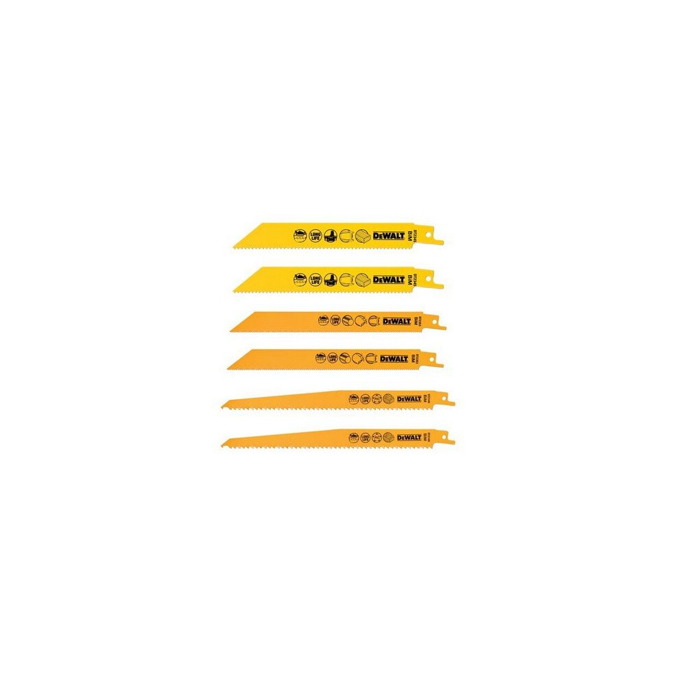 DEWALT DT2444-QZ DT2444 Reciprocating Saw Blade Set 6 Piece