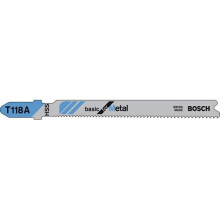 Bosch T118A Metal and Acrylic Glass Cutting Jigsaw Blades Pack of 5