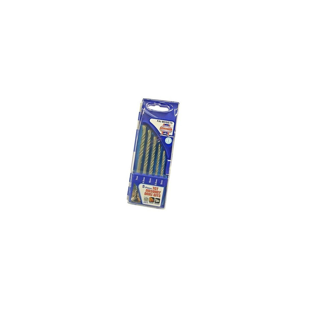 Faithfull Faimdset5 Standard Masonry Drill Set Of 5 5-7Mm