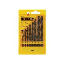 Broca multiusos para metal - DEWALT - DT5911 - Acero rápido HSS-R DIN 338 - Juego de 10 brocas para metal - Acabado negro