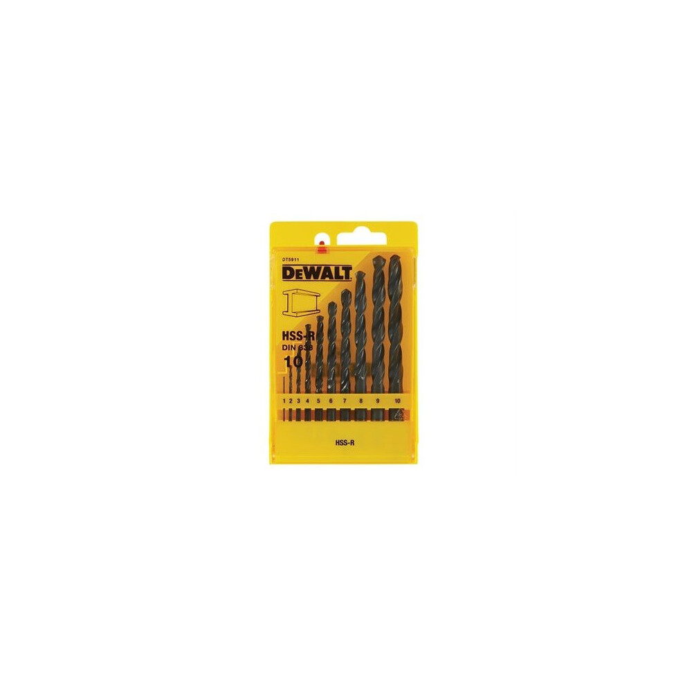 DEWALT DEWDT5911QZ HSS Jobber Drill Bit Set 10 Piece