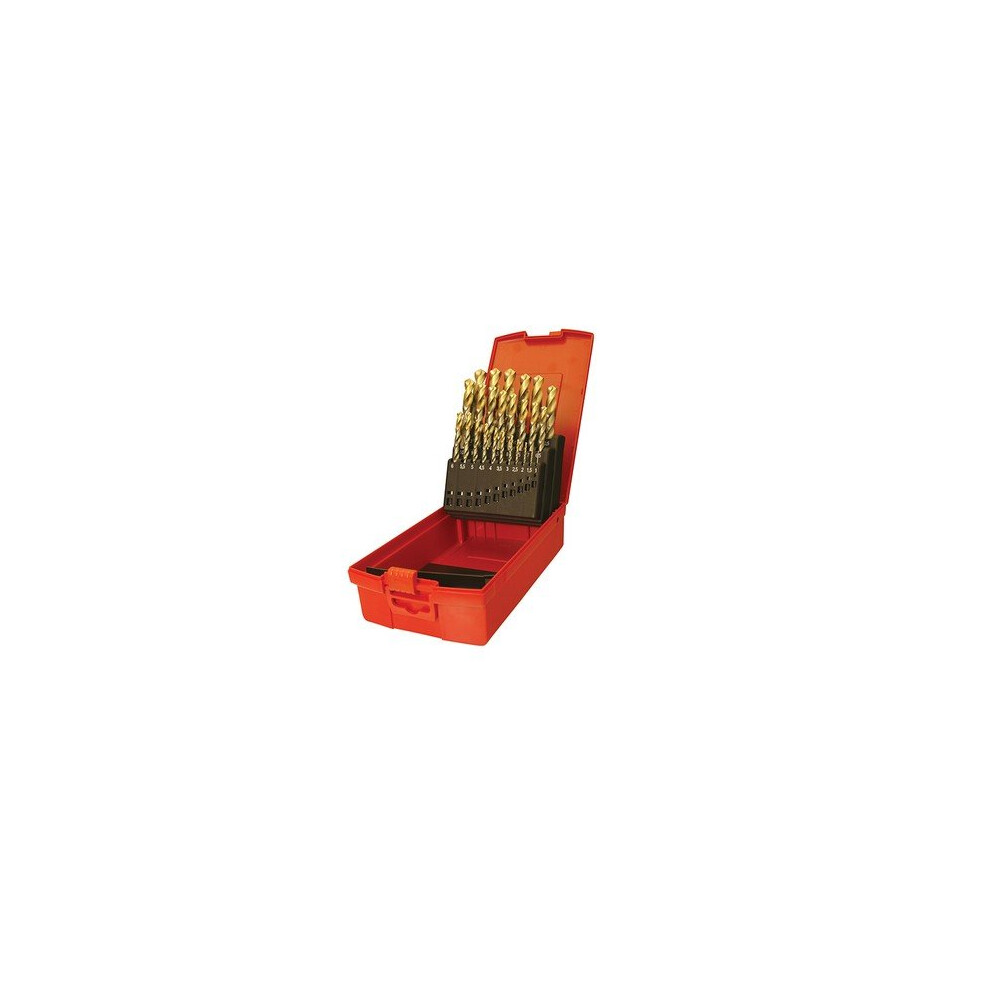Dormer A095201 Set 201 A002 HSS TiN Coated Jobber Drill Set of 19 1.0-10.0 x 0.5mm