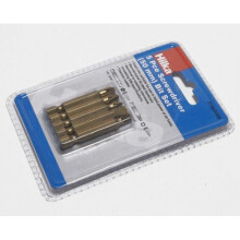 Hilka 37950405 Titanium Coated Screwdriver Bits Assorted 50mm Set of 5