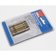 Hilka 37950205 Titanium Coated Screwdriver Bits 2PZ x 50mm Set of 5