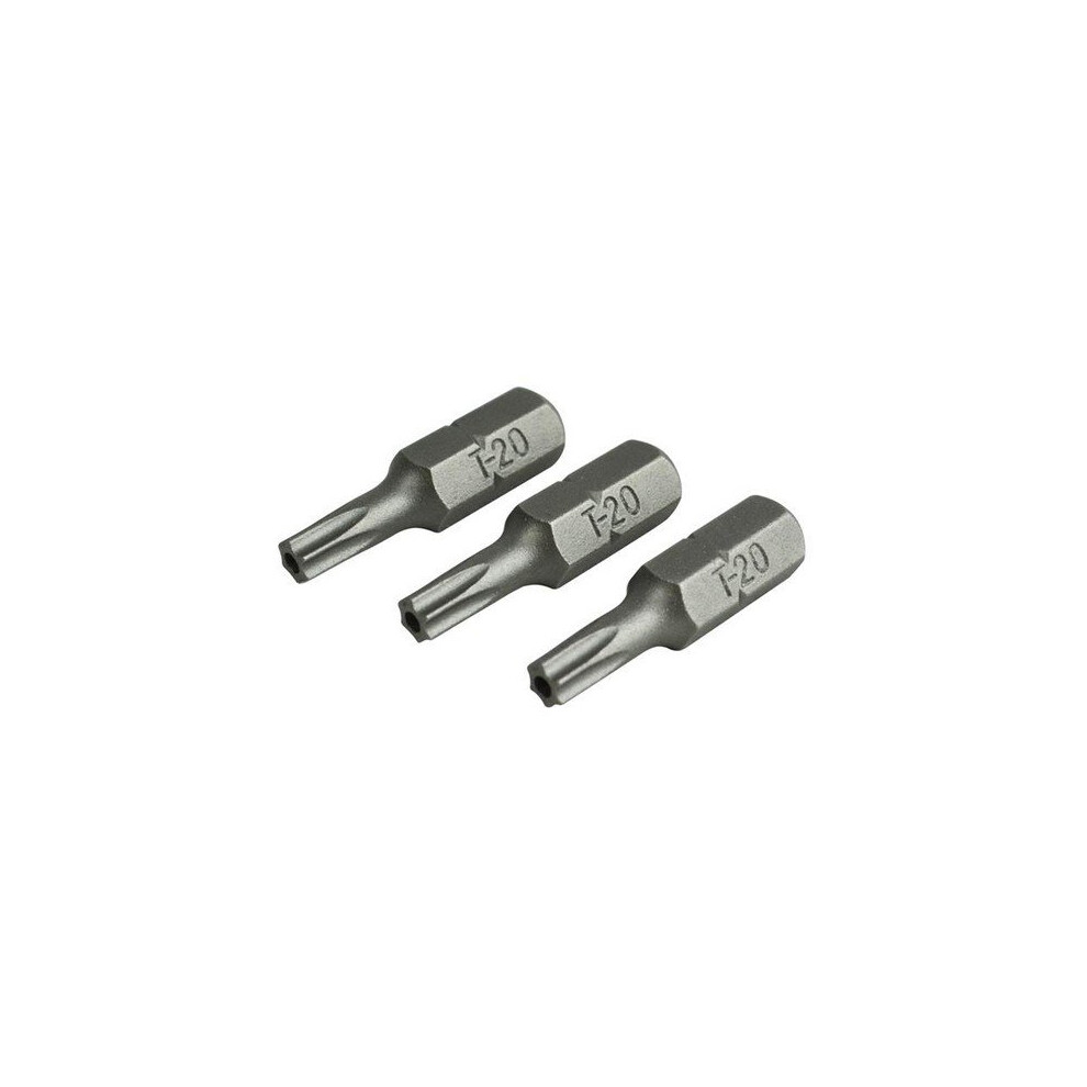 Faithfull FAISBT2025S Security S2 Grade Steel Screwdriver BitsÂ T20SÂ xÂ 25mm (Pack 3)