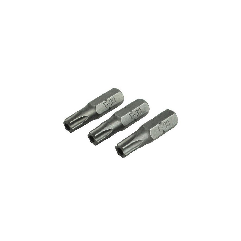 Faithfull FAISBT3025S Security S2 Grade Steel Screwdriver BitsÂ T30SÂ xÂ 25mm (Pack 3)