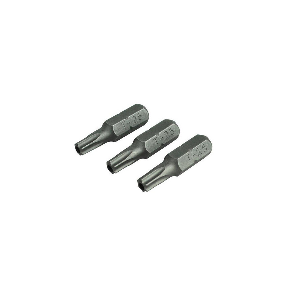 Faithfull Faisbt2525s Security S2 Grade Steel Screwdriver Bits T25sâ Xâ 25Mm (Pack 3)