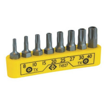 CK T4527 Screwdriver Belt Clip Bit Set of 8 Tamperproof Torx