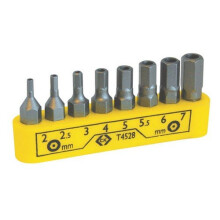 CK T4528 Screwdriver Belt Clip Bit Set of 8 Tamperproof Hexagon