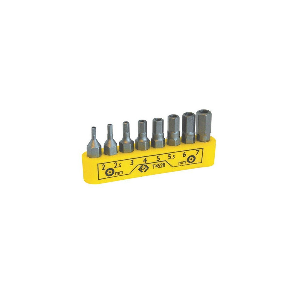 CK T4528 Screwdriver Belt Clip Bit Set of 8 Tamperproof Hexagon
