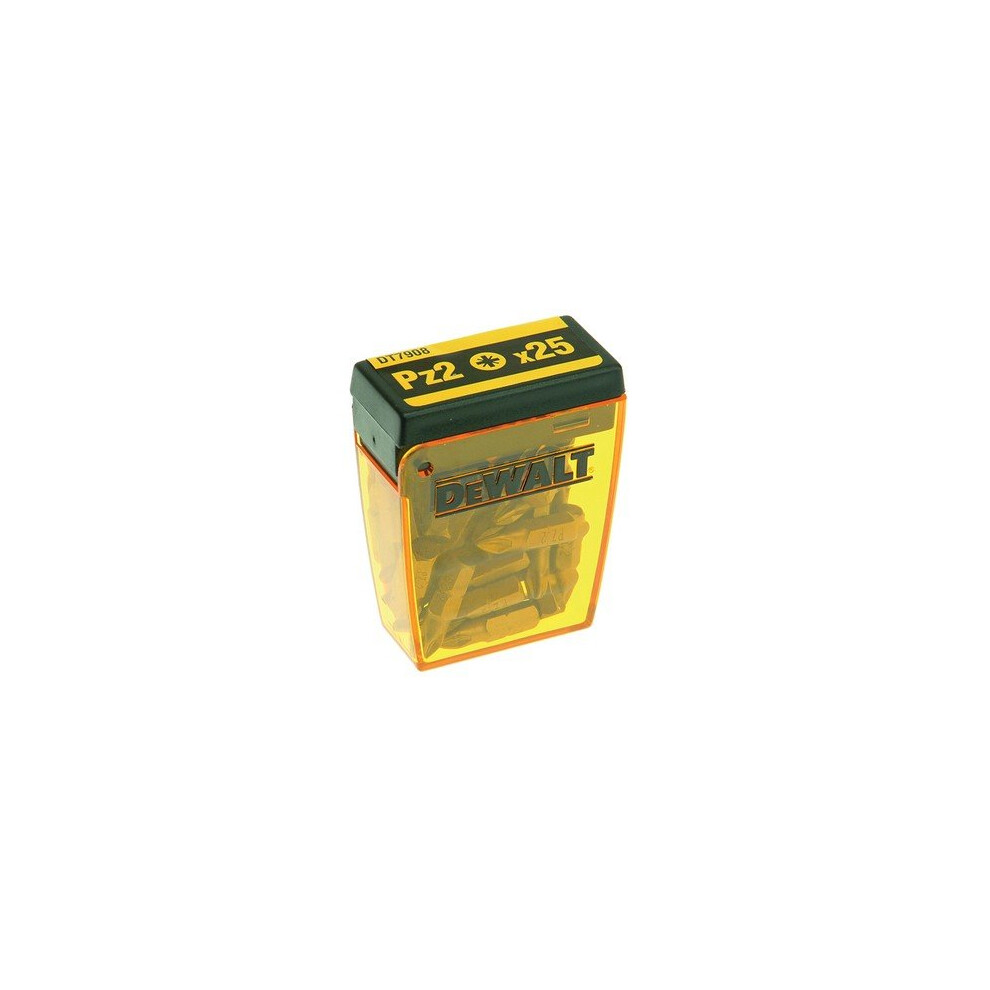 DeWalt DT7908-QZ Flip Box of 25 Pozi No.2 25mm Insert Screwdriver Bits