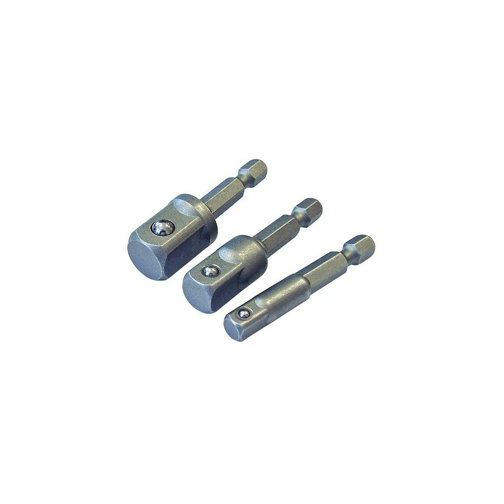 Faithfull FAISBSOCDRIV Hex to Square Drive Adaptor Set of 3