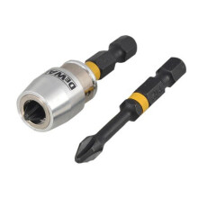 DeWalt DT70536T-QZ Impact Torsion 2 x PH2 50mm and Magnetic Screwlock Sleeve