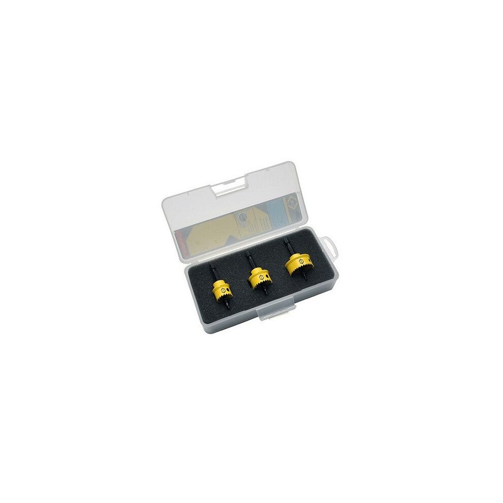 CK T3213 Sheet Steel Holesaw With 6mm Hex Shank Abrour Set of 3 20 25 and 32mm