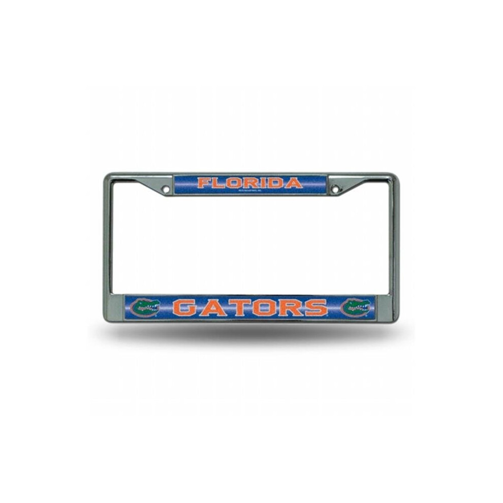 Rico Industries Ric-Fcgl100101 Florida Gators Ncaa Bling Glitter Chrome License Plate Frame 094746834531