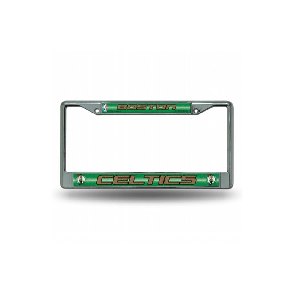 Rico Industries Ric-Fcgl74001 Boston Celtics Nba Bling Glitter Chrome License Plate Frame 094746835644