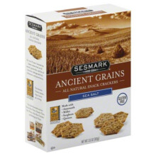 Sesmark, Ancient Grains, Bruine Rijst Snack Crackers,  Zeezout, 3,5 oz (100 g)