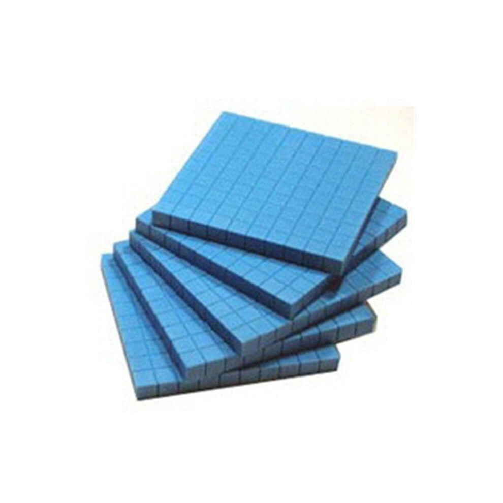 Learning Resources Ler0926 Base Ten Flats Plastic -10/Pk 1X10x10cm Blue
