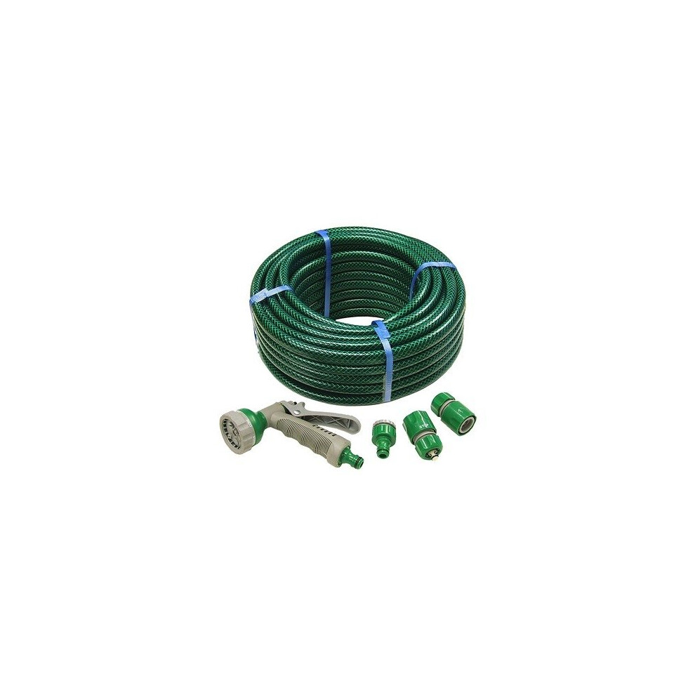 Faithfull Faihose15av Pvc Reinforced Hose 15 Metre Fittings & Spray Gun