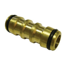 Faithfull FAIHOSEJOIN Brass Two Way Hose Coupling 12.5mm (1/2in)