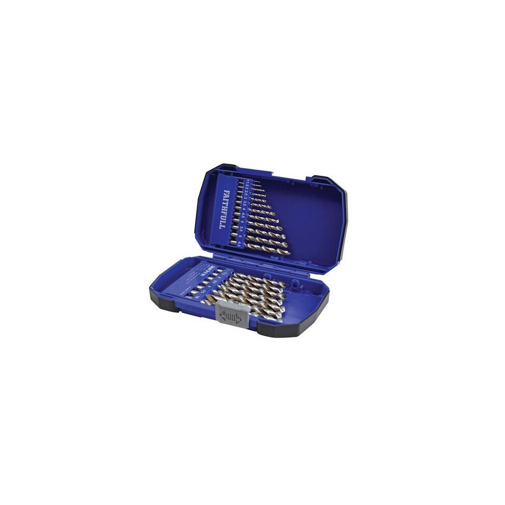 Faithfull FAIMSET19COB Cobalt HSS Drill Set M35 1-10mm 19 Piece