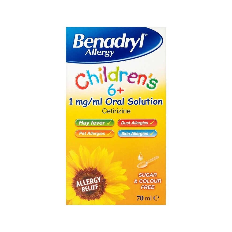 Benadryl Allergy Childrens Oral Solution 70ml