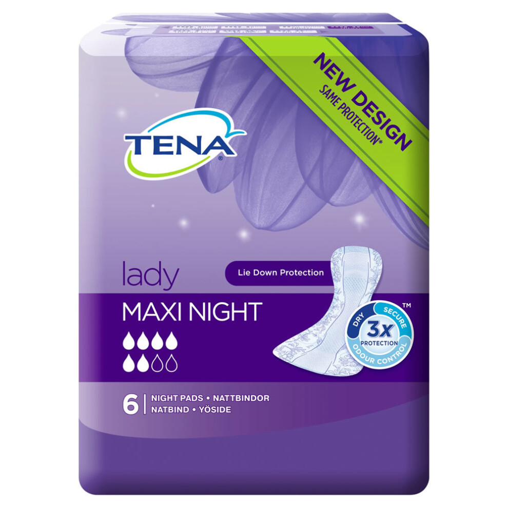 Tena Lady Maxi Night x 6 Pads