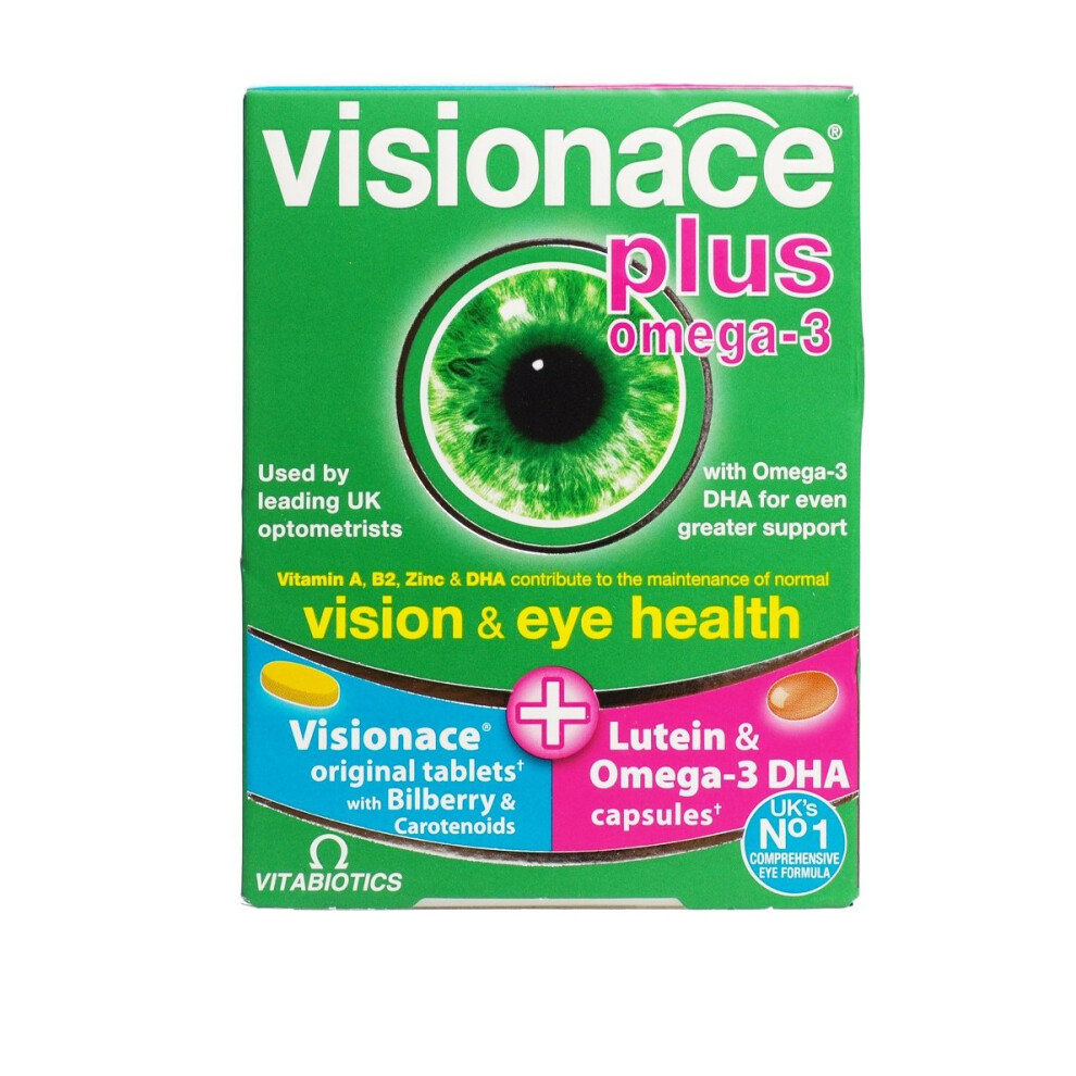 Vitabiotics Visionace Plus Omega-3 Tablets 28 / 28 Capsules