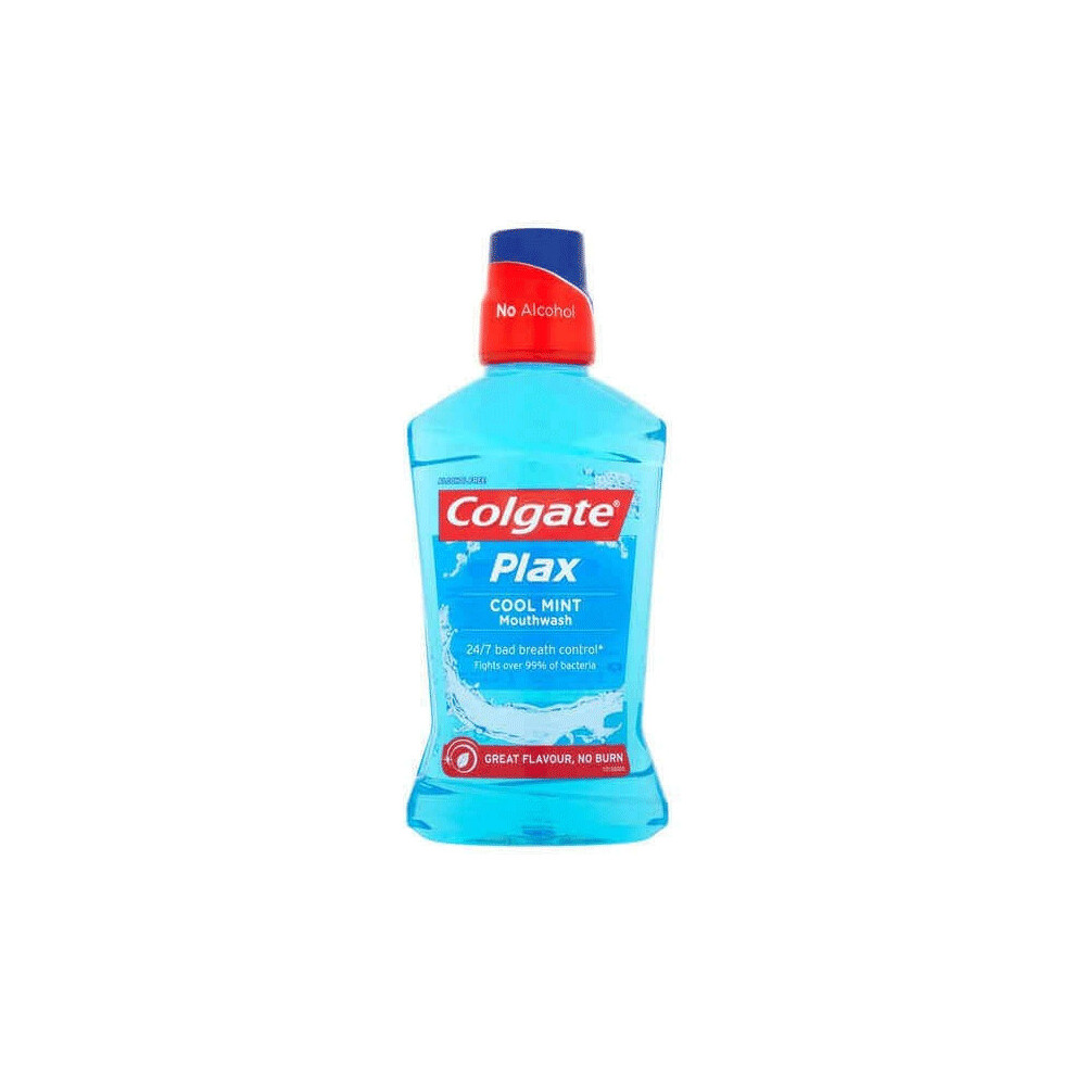 Colgate Blue Plax Cool Mint Mouthwash Alcohol Free 500Ml