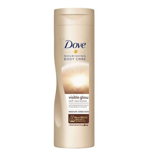 Dove due lotion 250ml synlig gl?d m?rk