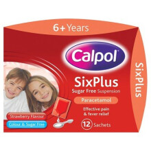 Calpol Sugar Free Infant Suspension Strawberry 12 Sachets