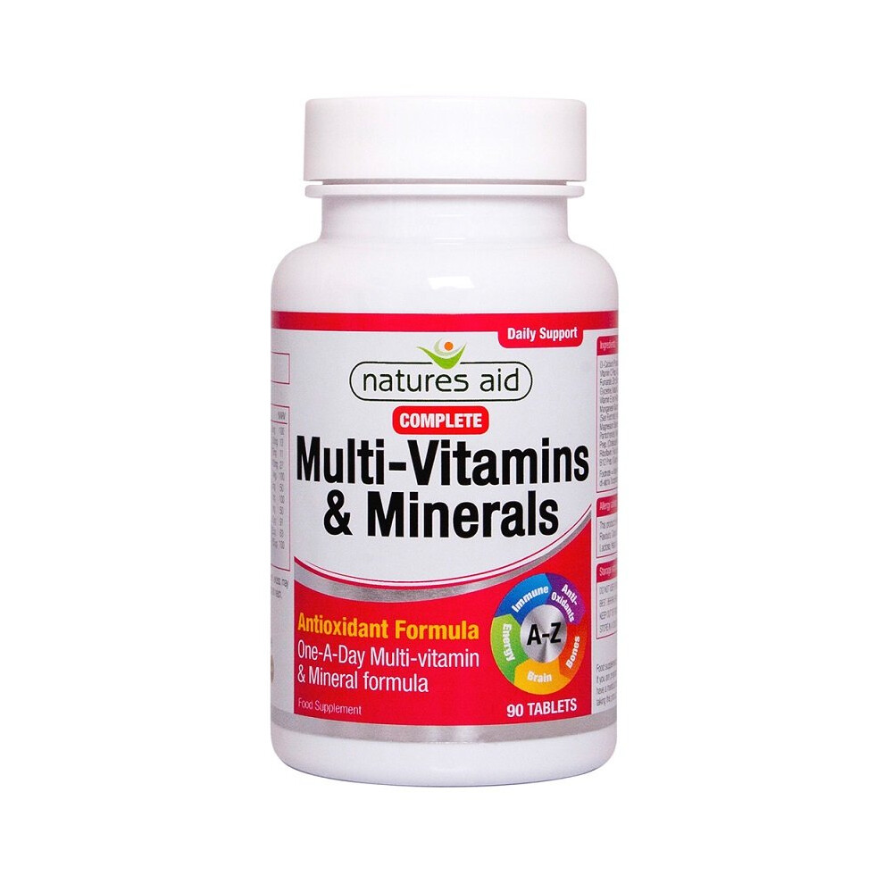 Natures Aid Complete Multi-Vitamins & Minerals 90 Tablets