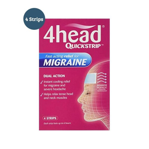4Head Quickstrip Migraine Relief 4 Strips