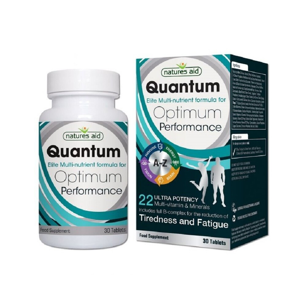 Natures Aid Quantum Optimum Performance Ultra Potency Multi-Vitamin & Minerals - 30 Tablets