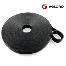 Velcro ONE-WRAP Double-Sided Hook & Loop Strap, Black - Eco-Friendly, Reusable Cable Tie Alternative, Cut-to-Length (1-10.7 cm widths)