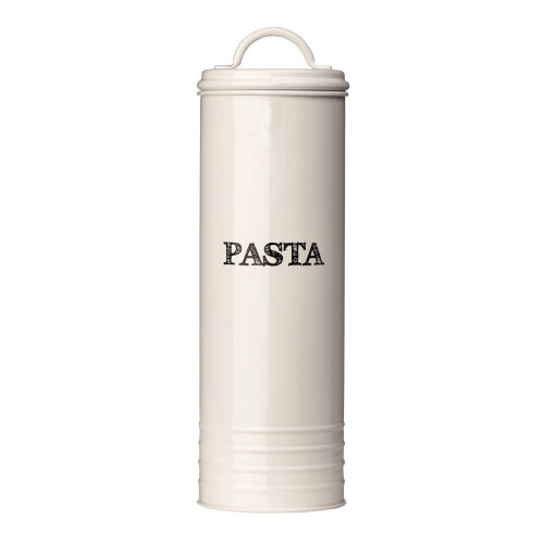 Premier Housewares Sketch Pasta Canister, Metal, Cream