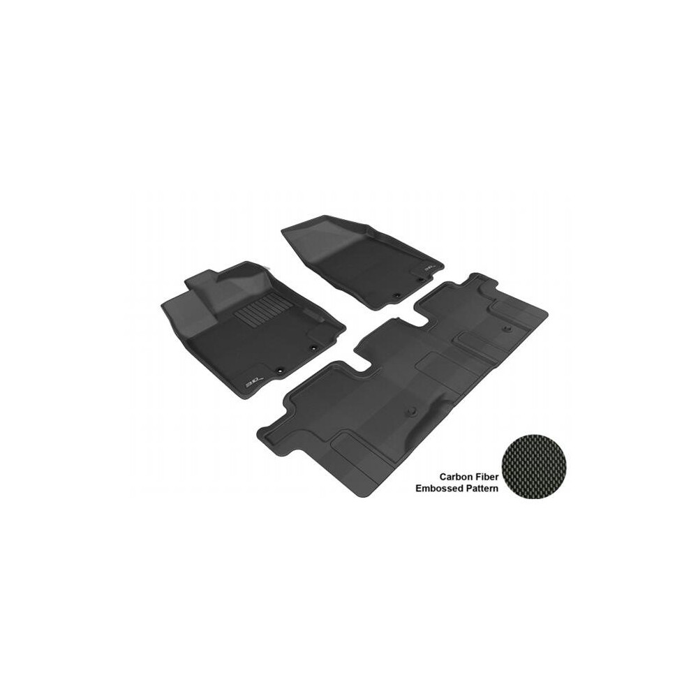 3D Maxpider L1ns05801509 Nissan Pathfinder 2013-2014 Kagu R1 R2 W/O R3 Floor Mat Black 842132054816