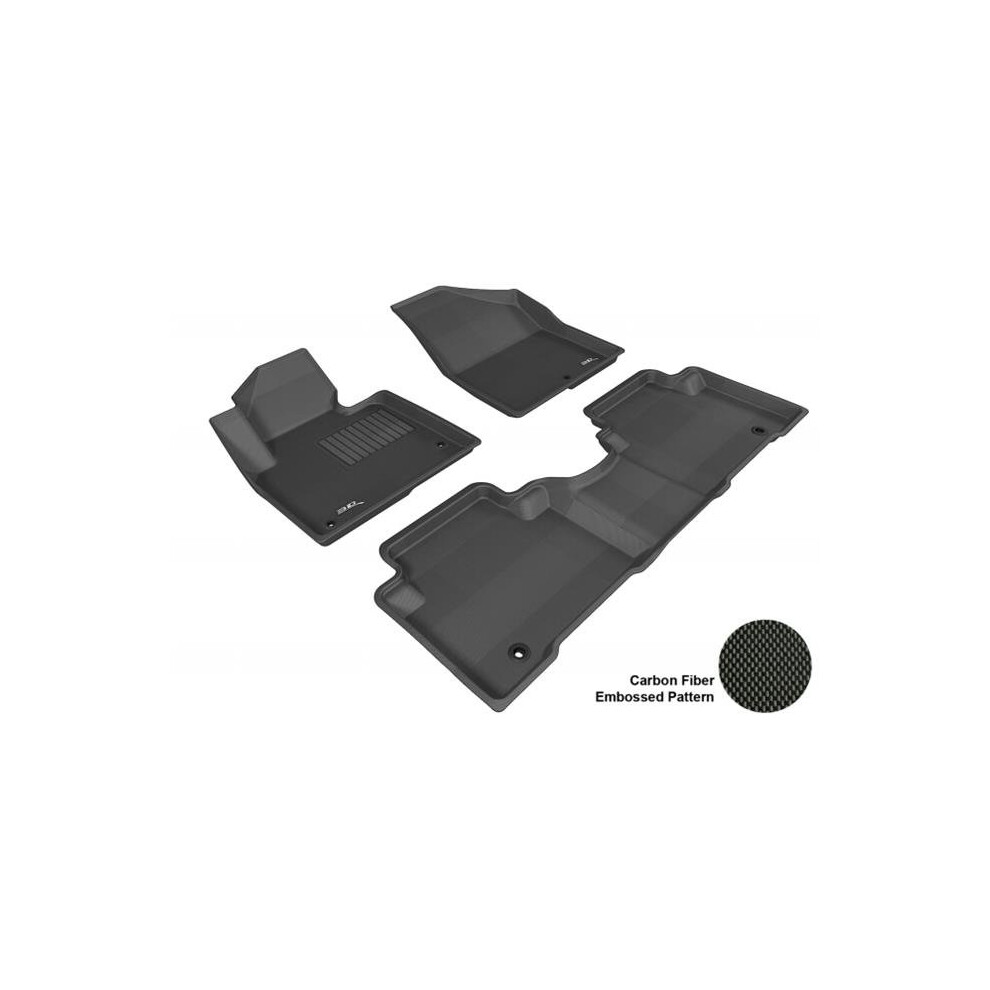 3D Maxpider L1hy01701509 Hyundai Santa Fe Sport 2013 Kagu R1 R2 Floor Mat Black 842132018986