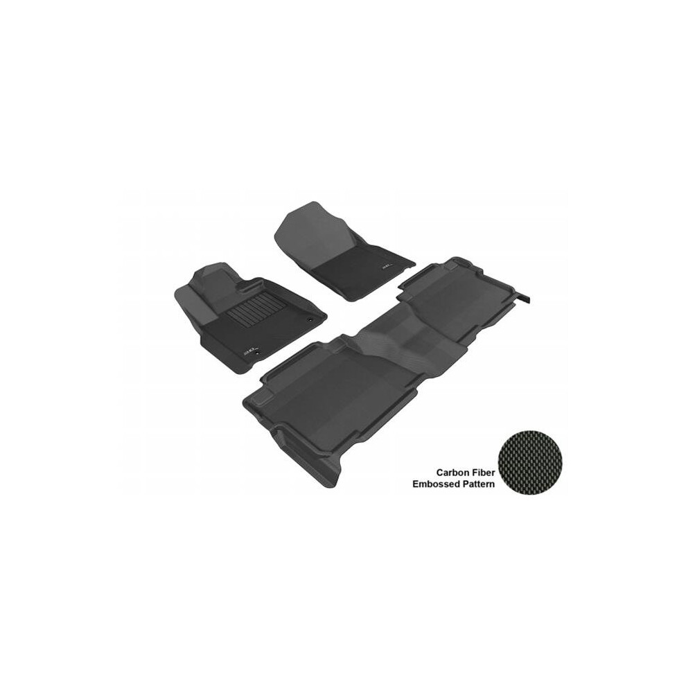 3D Maxpider L1ty14801509 Toyota Tundra 2007-2011 Crewmax Kagu R1 R2 Floor Mat Black 842132071035