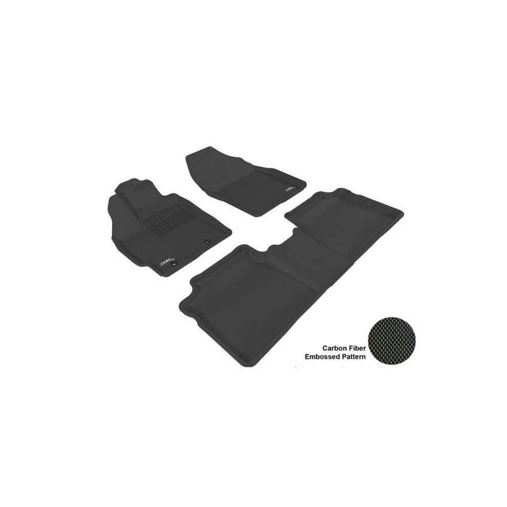 3D Maxpider L1ty09201509 Toyota Prius 2012-2014 Kagu R1 R2 Floor Mat Black 842132022044