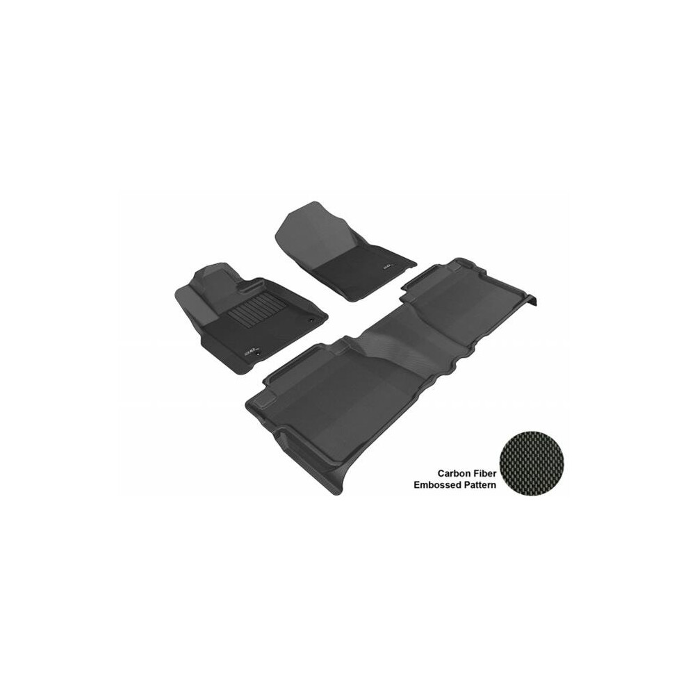 3D Maxpider L1ty14701509 Toyota Tundra 2007-2011 Double Cab Kagu R1 R2 Floor Mat Black 842132071097