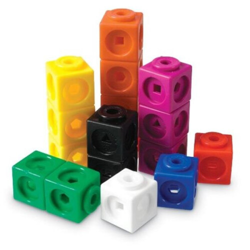 Learning Resources Learning Resources Mathlink Cubes (LER4285) - 100 Plastic Linking Cubes in 10 Colors, 0.75in, for Spatial Reasoning