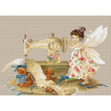 Stickset - LUCA-S - B1116 Die Nähfee - Aida-Stoff 16ct Leinen - 38 Farben - 29x19,5 cm