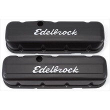 Edelbrock 4683 Ventildeckel der Signature-Serie, hohes Profil, schwarzer Ventildeckel der Signature-Serie