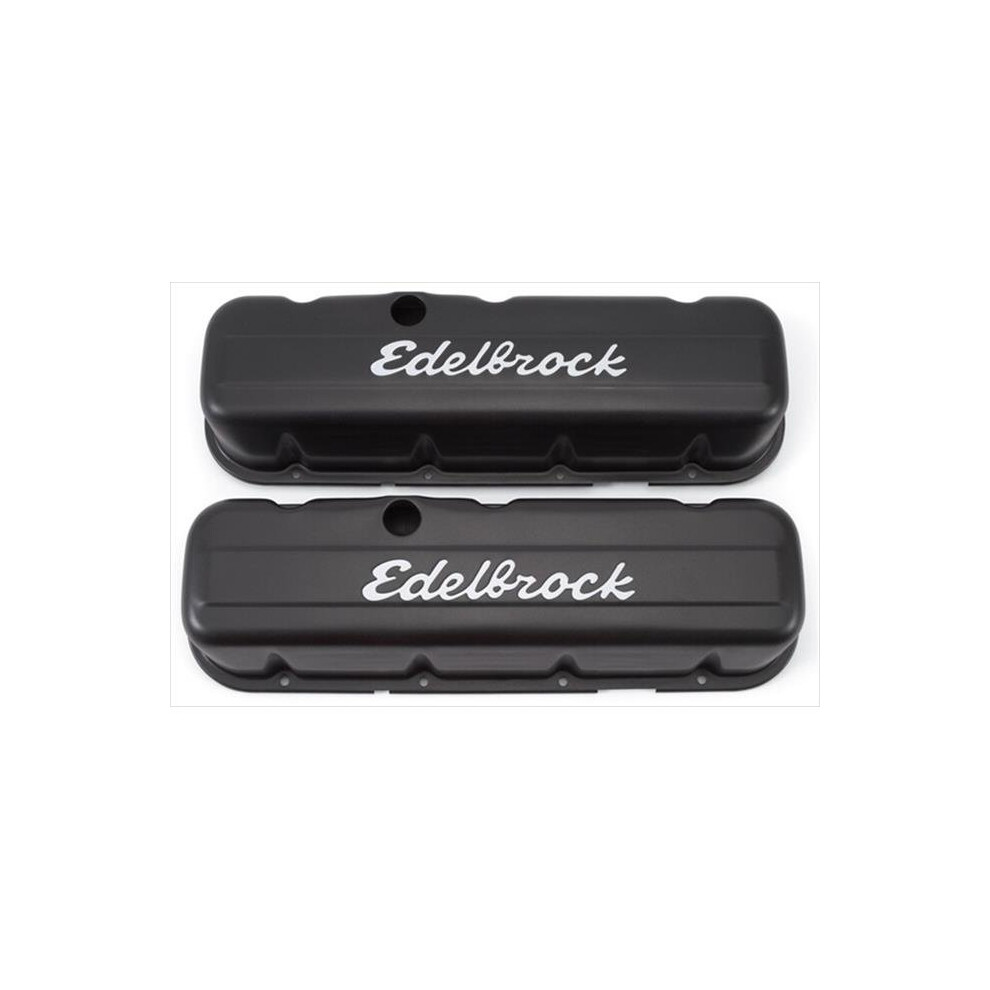 Edelbrock 4683 Signature Series Valve Cover Black 085347046836
