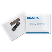 SICURIX Magnetic Style Printable Badge Kit 4 x 3 Horizontal 20 Pack (67665)