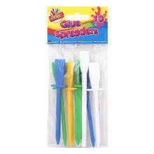 10 x Colourful Glue Spreaders Plastic Kids Pva Paste Adhesive Spatula Arts Crafts