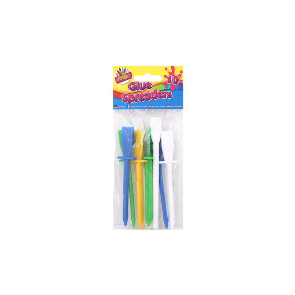 10 x Colourful Glue Spreaders Plastic Kids Pva Paste Adhesive Spatula Arts Crafts