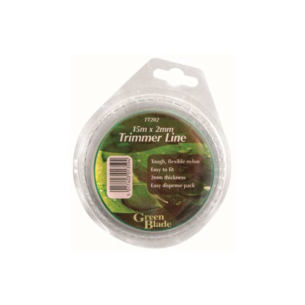 15m x 2mm Thick Strimmer Trimmer Line Cord Wire Tough Flexible Nylon Grass