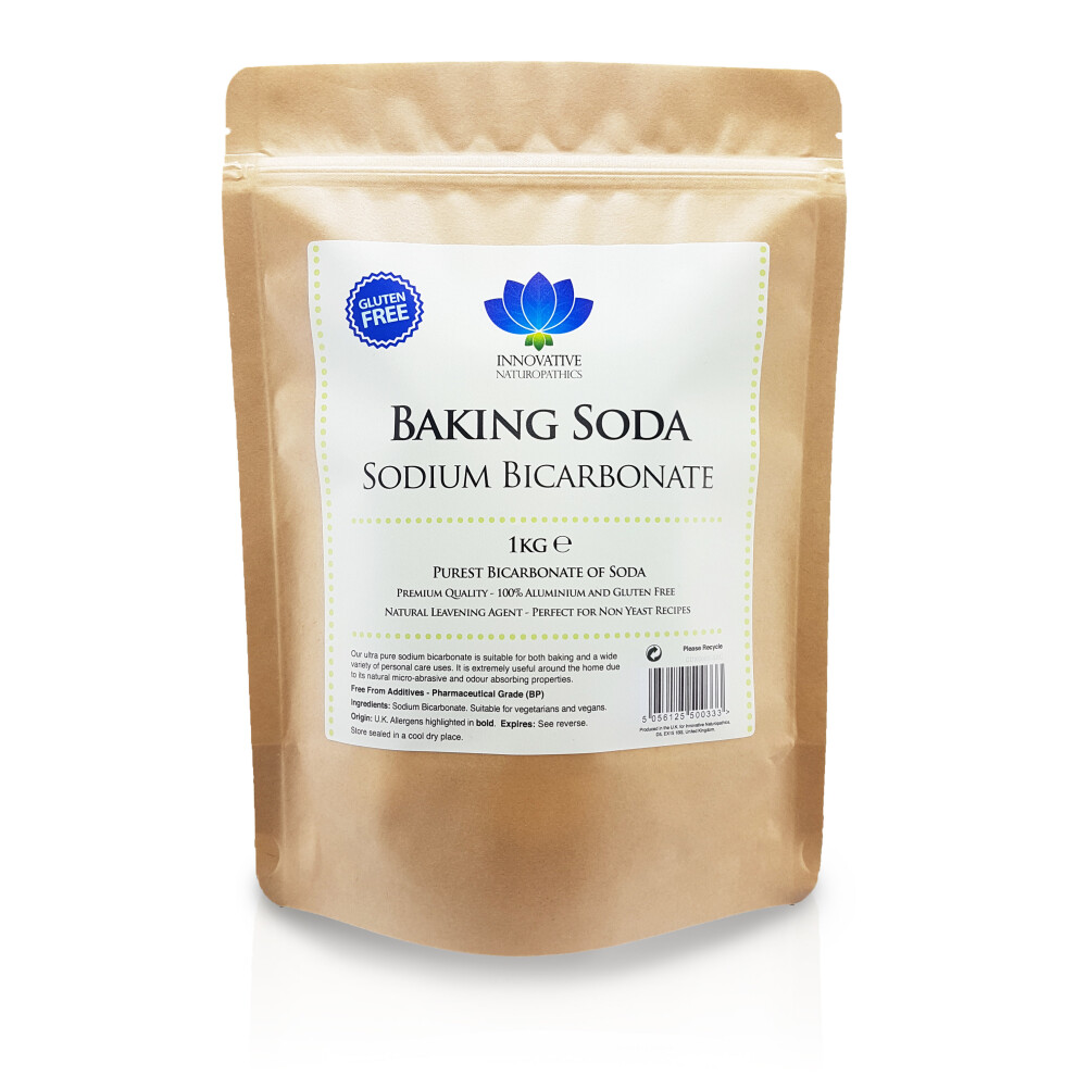 Innovative Naturopathics Sodium Bicarbonate - Aluminium & Gluten Free - Natural Baking Soda 1Kg